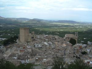 Vista del caserío medieval de Moratalla.