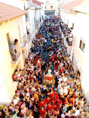 Procesión cívico-religiosa en honor de la Virgen de Onecha, 2008.