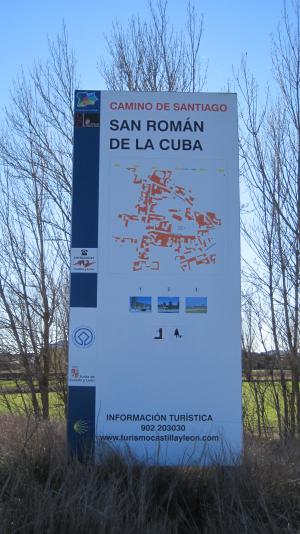Panel de información del Camino de Santiago