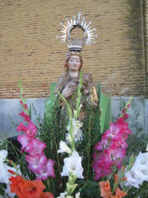 La Virgen del Barrio Arriba, procesionada durante la semana cultural
