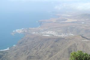 Vista de Agaete y del puerto deste Tamadaba.