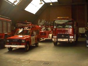 Vehículos del cuerpo municipal de bomberos del Ayuntamiento de Vigo 