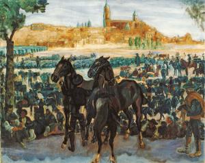 Feria de ganado en Salamanca (c. 1898), de Francisco Iturrino 