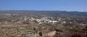Vista panorámica de Fasnia desde la montaña homónima