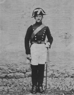 La primera fotografía tomada a un guardia civil se realizó en Reinosa entre 1855 y 1857.