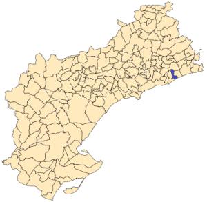 Situación en la provincia de Tarragona