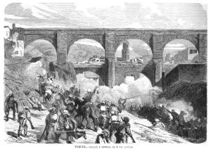 Teruel atacada el 4 de agosto de 1874 durante la tercera guerra carlista