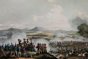 Pintura que ilustra la batalla de Talavera de 1809