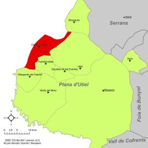 Localización en la comarca de Utiel-Requena