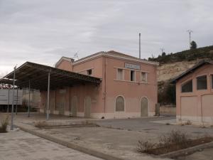 Estación de Manuel-Énova, bombardeada el 11 de febrero de 1939.
