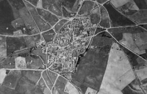 Vista aérea de la localidad en 1973