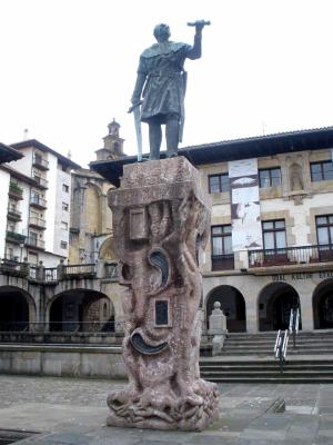 Ubicación de Guernica y Luno en España.