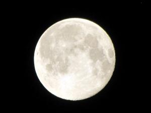 Luna llena vista desde el hemisferio norte el 13 de julio de 2014, fecha en que la fase llena coincidió con el perigeo.