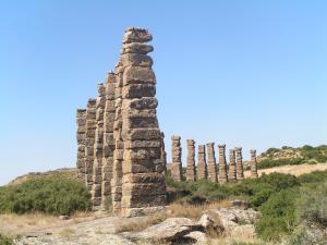 Pilares del acueducto de la ciudad de Los Bañales.
