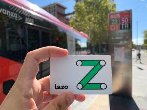 Tarjeta Lazo del CTAZ sin contacto, válida para viajar en bus urbano y metropolitano, tranvía y cercanías