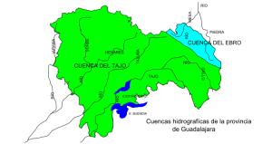 Cuencas hidrográficas: la cuenca hidrográfica del Tajo ocupa la mayor parte de la superficie provincia