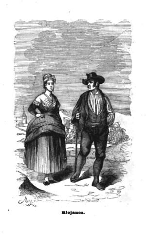 Riojanos en un grabado de 1845