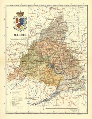Mapa de la provincia de Madrid (Benito Chias, 1909).