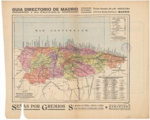 Mapa de la provincia de Oviedo (década de 1920)