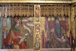 Los reyes Salomón y David, por Pedro Berruguete, Iglesia de Santa María (Becerril de Campos).
